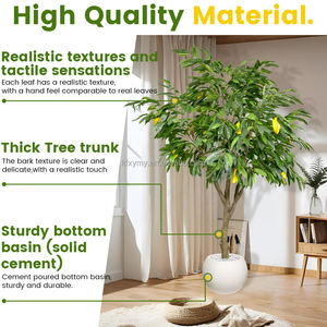 Bonsaï artificiel XY Mango Tree, décoration intérieure, certifié UV, feuilles vertes en PVC, modèle moderne fait main X-105, livraison rapide, directement <span class=keywords><strong>de</strong></span> l'usine - Product Image 3
