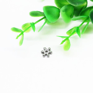 yunnique Stainless Steel Snowflake <b>Spacer</b> Bead For Bracelet Making 6mm Casting Jewelry Findings Component - Product Image 3