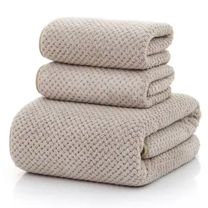 Conjunto de toalhas de banho de microfibra de secagem rápida de boa qualidade, amostras grátis