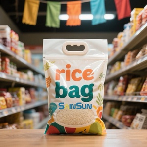 Moisture Proof Laminated Plastic Rice <b>Bag</b> | Custom Resealable <b>Zip</b> Lock Packaging Pouch - Product Image 1