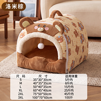 Villa pour chat d'intérieur, lit pour chat, maisonnette pour chat, lit en peluche fermé, nid douillet pour chaton, abri mignon pour chat pour la maison, le salon, la chambre à coucher