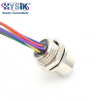 Conector M12 de 5 Polos Macho para Montaje en Panel Trasero, IP67, Codificación A, para Equipos de Diagnóstico por Imágenes Médicas
