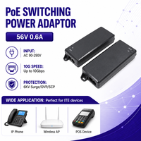 Adaptateur d'alimentation PoE injecteur AC DC 24W 35W 54W 90W 19V 48V 54V 56V IEEE 802.3af/at/bt pour point d'accès sans fil et appareils POS