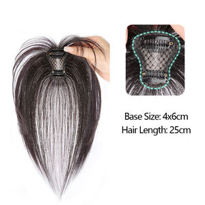 Shinein 360 Clip de couverture 3D sur la frange Wispy Faux Bangs Clip dans les extensions de cheveux Blonde Human Hair Topper pour un usage quotidien - Product Image 3