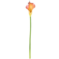 Fait à la main petit toucher réaliste artificiel Calla Lily doux EVA tige unique mariage décor à la maison pour Thanksgiving saint valentin