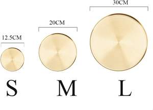 Plateau décoratif élégant en métal avec construction robuste et surface polie pour exposer des bougies bijoux et accessoires pour la maison - Product Image 6