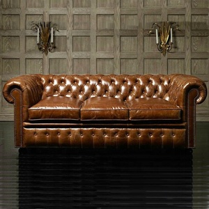 Di alta qualità chesterfield dell'annata italiana grano superiore del cuoio genuino divano <span class=keywords><strong>in</strong></span> <span class=keywords><strong>pelle</strong></span> set soggiorno <span class=keywords><strong>divani</strong></span> <span class=keywords><strong>in</strong></span> <span class=keywords><strong>pelle</strong></span> marrone - Product Image 2