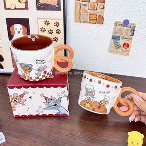 แก้วเซรามิคทอมแอนด์เจอร์รี่ แก้วเดี่ยวพร้อมหูจับ ลายการ์ตูน สำหรับใช้ในบ้าน สำนักงาน หรือเป็นของขวัญ - Product Image 4