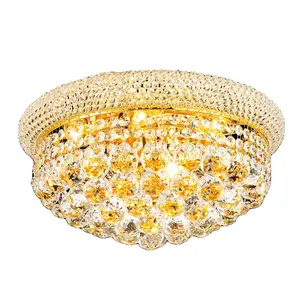 Modern New Style E12 E14 Flush Mount Light Crystal Ball Chandelier Jewelry Ceiling Lamp LED Minimalist Iron Air Express Sea