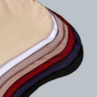 Vente chaude Respirant Six Hijab Arabe Casquettes Instantanées de Soie Coton Couleur Unie Chaud Modal Hijab Arabe Casquettes Intérieures