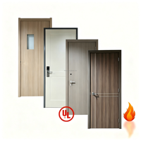 Puerta Interior de Madera Precolgada de Diseño Moderno a Bajo Precio, Puerta Interior Resistente al Fuego de 30 Minutos para Dormitorios, Puertas Interiores Resistentes al Fuego para Casas