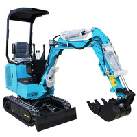 Mini-excavatrice amphibie multifonctionnelle pour marais, micro-excavatrice de 1 tonne