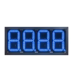 DongGuan Station service LED Offres Spéciales 8 pouces Bleu 7 segments Affichage LED RF Télécommande LED Affichage du prix du carburant