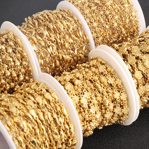 Chaîne en acier inoxydable avec motifs de coquillages, étoiles et lunes 3D, bijoux DIY, décoration de vêtements H1686 - Product Image 2