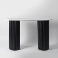 Table console en marbre nervuré minimaliste nordique moderne SWT Home pour salon