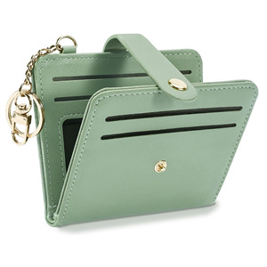 Portefeuille court pour femme avec blocage RFID, fermeture à glissière, doublure en cuir, matériau PU, multifonctionnel, porte-cartes de crédit, porte-monnaie - Product Image 3