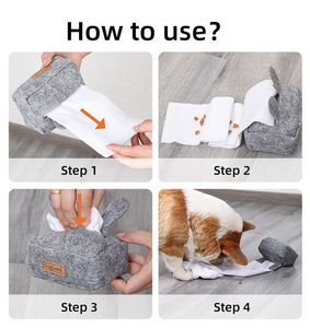 2023 Bestseller Milieuvriendelijk Knuffel Hond Speelgoed Op Maat Groothandel Huisdier Langzaam Voederen Voedsel Snuiven Training Interactieve Schattige Dieren - Product Image 3