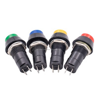Interrupteur à bouton-poussoir rond autobloquant 12MM 2PIN PBS-11A en plastique avec type de montage rond pour machine de jeu d'arcade