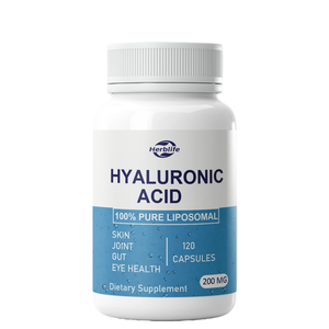 Capsules d'acide hyaluronique liposomale OEM sous marque privée 200 mg, 120 capsules, complément alimentaire pour la santé de la peau, des articulations, de l'intestin et des yeux - Product Image 1