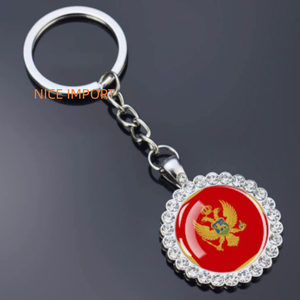 Porte-clés fleur en strass drapeau de <span class=keywords><strong>Maurice</strong></span>, très populaire, pour sac à dos, décoration de clés, breloque de portefeuille, souvenir de voyage - Product Image 3