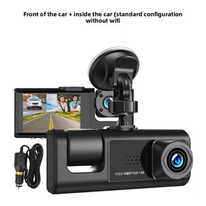 Camera hành trình 3 ống kính IPS mới, ghi hình vòng lặp HD 1080P, gắn kính chắn gió, lắp đặt đa năng, hỗ trợ nhiều ngôn ngữ, kết nối WiFi - Product Image 6