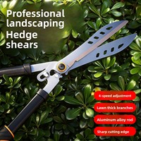 Sécateur de jardin à long manche, taille-haie multifonctionnel extensible en acier au manganèse 65, haute précision