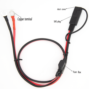 SAE naar Ring Terminal 14AWG <span class=keywords><strong>2</strong></span>-pins snelkoppelkabel SAE RP-adapter 8A/10A/15A zekering SAE batterijconnector - Product Image 5