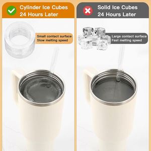 Moule à glaçons en silicone à démoulage facile avec couvercle anti-débordement pour la vente en gros - Product Image 2