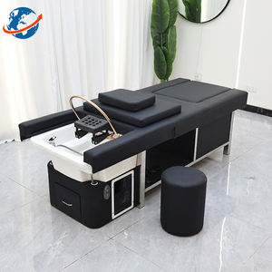 Hochwertige Friseursalon möbel Smart Electric Water Circulation Head <span class=keywords><strong>Therapy</strong></span> Waschen Shampoo Bett mit Pediküre - Product Image 2
