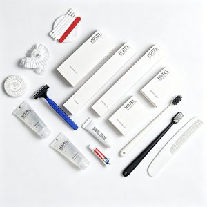 <span class=keywords><strong>Kit</strong></span> d'articles de toilette jetables de luxe pour hôtel, personnalisable avec logo, prêt à expédier, fournitures pour chambre d'hôtes avec savon et brosse à dents - Product Image 1