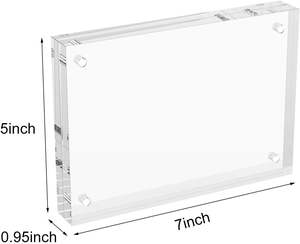 Custom Sized Desktop Display Double-Sided Clear Acrylic <b>Picture</b> Card <b>Frame</b> <b>Magnetic</b> Acrylic Photo <b>Frame</b> - Product Image 2
