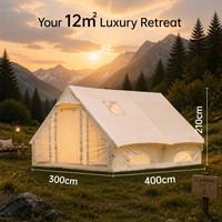 Tente de camping gonflable de luxe Oxford imperméable, quatre saisons, grand espace, ouverture automatique rapide, pompe portable, une chambre