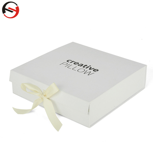 Luxury Custom Paper White Ribbon Gift Box With Lid For Tea Set Package Box - Product Image 1