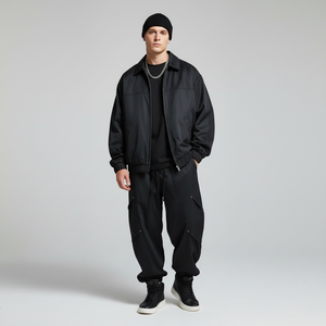 Ensemble de vêtements de travail <span class=keywords><strong>vintage</strong></span> Detroit Jacket |   Ensemble deux pièces pour <span class=keywords><strong>homme</strong></span>, style décontracté, pantalon coupe ample, collection assortie rétro d'automne - Product Image 2