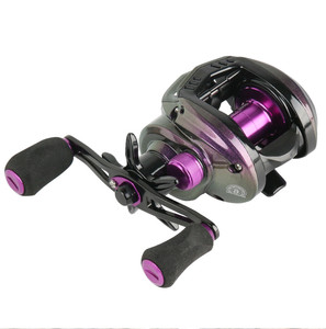 SNEDA Prix de gros Moulinet de pêche à lancer métallique violet, frein 8 kg, rapport de transmission 7.1:1, 5+1 roulements à billes, moulinet ultraléger, bobine à ligne profonde - Product Image 1
