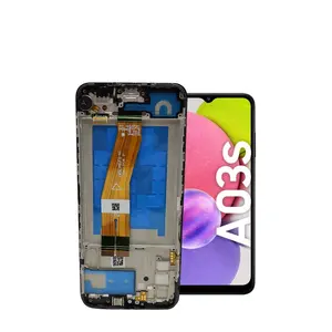 Assemblage d'origine Service Pack LCD A037 pour Samsung Galaxy A03s téléphone portable pièces réparées LCD avec boîtier de cadre