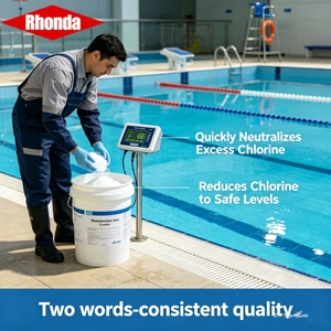 RHONDA Tiosulfato de Sodio de Alta Pureza 98.5%, Eliminador de <span class=keywords><strong>Cloro</strong></span> Residual de Acción Rápida, Productos Químicos para el Tratamiento del Agua de Piscinas - Product Image 2