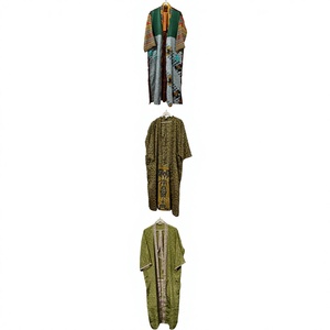 Kimono Japonés Vintage Hecho a Mano, Único, de Seda, para Mujer, con Parches, Largo, Elegante, Suave, Transpirable, para Dormir - Product Image 1