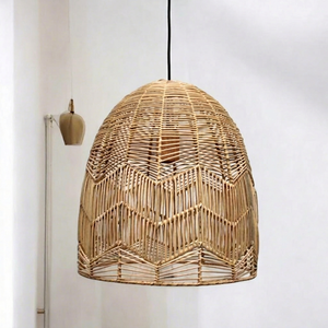 Elegant Design Modern Industrial Rattan Wicker Eco-Friendly Handmade Lampshade Decorative Hand-Woven Bedroom Apartment - Product Image 1