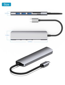 <span class=keywords><strong>Hub</strong></span> USB-C d'usine vers adaptateur vidéo 4K <span class=keywords><strong>Thunderbolt</strong></span> <span class=keywords><strong>3</strong></span> avec lecteur de cartes TF/SD <span class=keywords><strong>3</strong></span>.0 et PD pour <span class=keywords><strong>MacBook</strong></span> <span class=keywords><strong>Pro</strong></span>/Air/Huawei Mate - Product Image 6