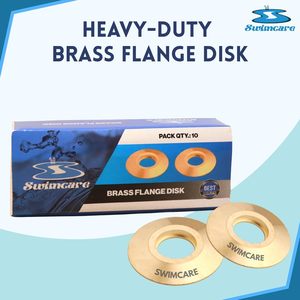 Swimcare Brass Flange Disk 1.50 In Od <b>Pool</b> Cover Anchor Ring Pack Of 10 - Product Image 3
