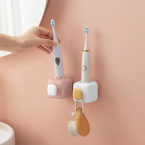 Electric <b>Toothbrush</b> <b>Holder</b> Wall Mounted Suction Cup Quick Drying With Hook For Bathroom Storage - Product Image 1