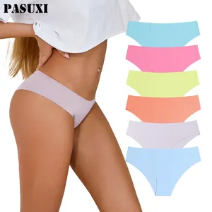 PASUXI kadın seksi külot tasarım çift flört komik tanga nefes buz ipek Lafies kızlar Underwears