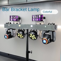 6-en-1 Support de bar mobile DMX512 pour éclairage matriciel LED, bande de lumière à tête mobile, combinaison papillon, lampe de scène colorée pour DJ et discothèque