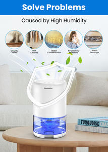 Déshumidificateur miniature silencieux H2105, haute efficacité, petit <span class=keywords><strong>appareil</strong></span> domestique pour salle de bain, chambre à coucher, autres petites zones - Semi-conducteur - Product Image 5