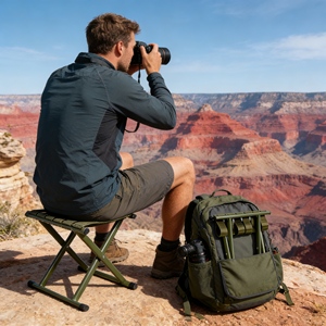 Silla Plegable Portátil de Nailon Premium en Oferta, para Pesca al Aire Libre, Cómoda - Product Image 1