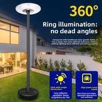Lampe solaire mobile en forme de soucoupe volante, étanche IP65, 24V, pour extérieur, cour, jardin, terrasse, route, bureau