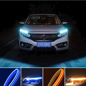Dải Đèn LED Linh Hoạt DRL EURS 60Cm 45Cm 30Cm Đèn Tín Hiệu Rẽ Màu Trắng + Vàng - Product Image 6