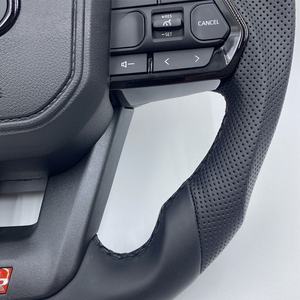 Volante Redondo Negro Personalizado y Mejorado OEM AURON para Land Cruiser MR-TOYOYA-LC300-LC200-HZCM - Product Image 3