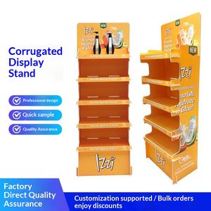 Étagère de présentation de supermarché en carton pliable rotative pour accessoires de téléphone portable, câbles de données, jouets, avec crochets - Product Image 2